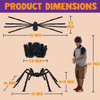 JOYIN SC-SP01 Adjustable-Leg Halloween Spider Decoration – Black – product detail