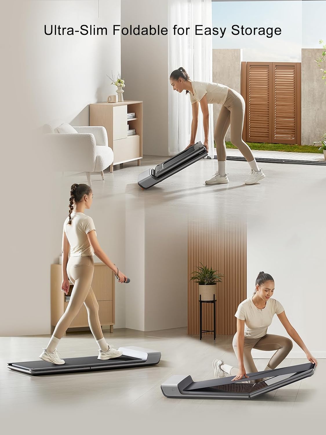 WALKINGPAD WPP1F Under-Desk Walking Treadmill – light gray – product detail