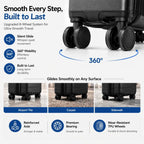 YOETEY H1 Hardside Luggage Set – 3-Piece Set, Black – Black / 3-Piece Set – product detail
