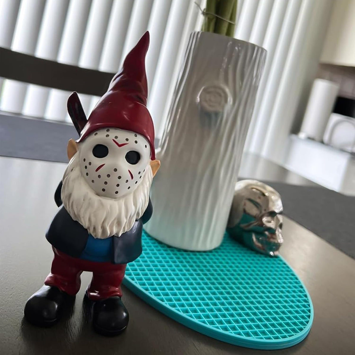 SPINNDO w-01-red Halloween Horror Garden Gnome Statue – Red – Red / 5 inches – product detail