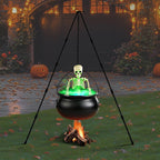 MEADIN M917 Halloween Cauldron, Tripod & Skeleton Display with Mist Maker – 52 inches, Black – Black / 52 inches – product detail