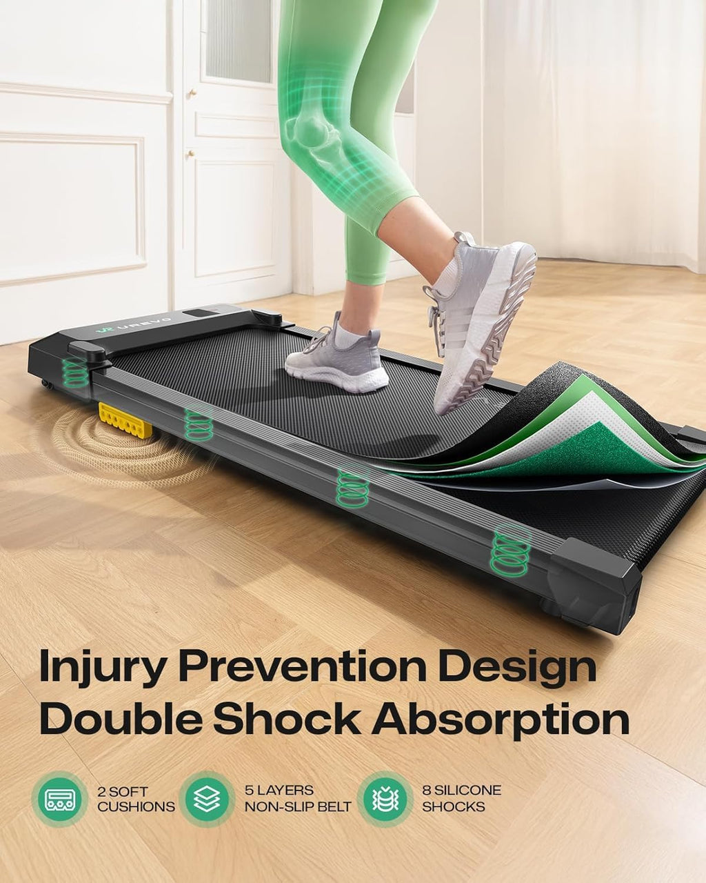 UREVO URTM041 Walking Treadmill – Black – product detail