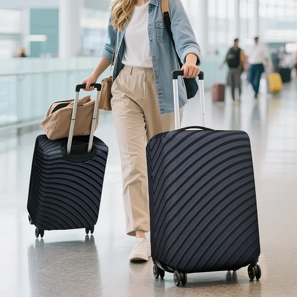 Explore Land Luggage Cover – Small, Gray Wave – Gray Wave / Small – product detail