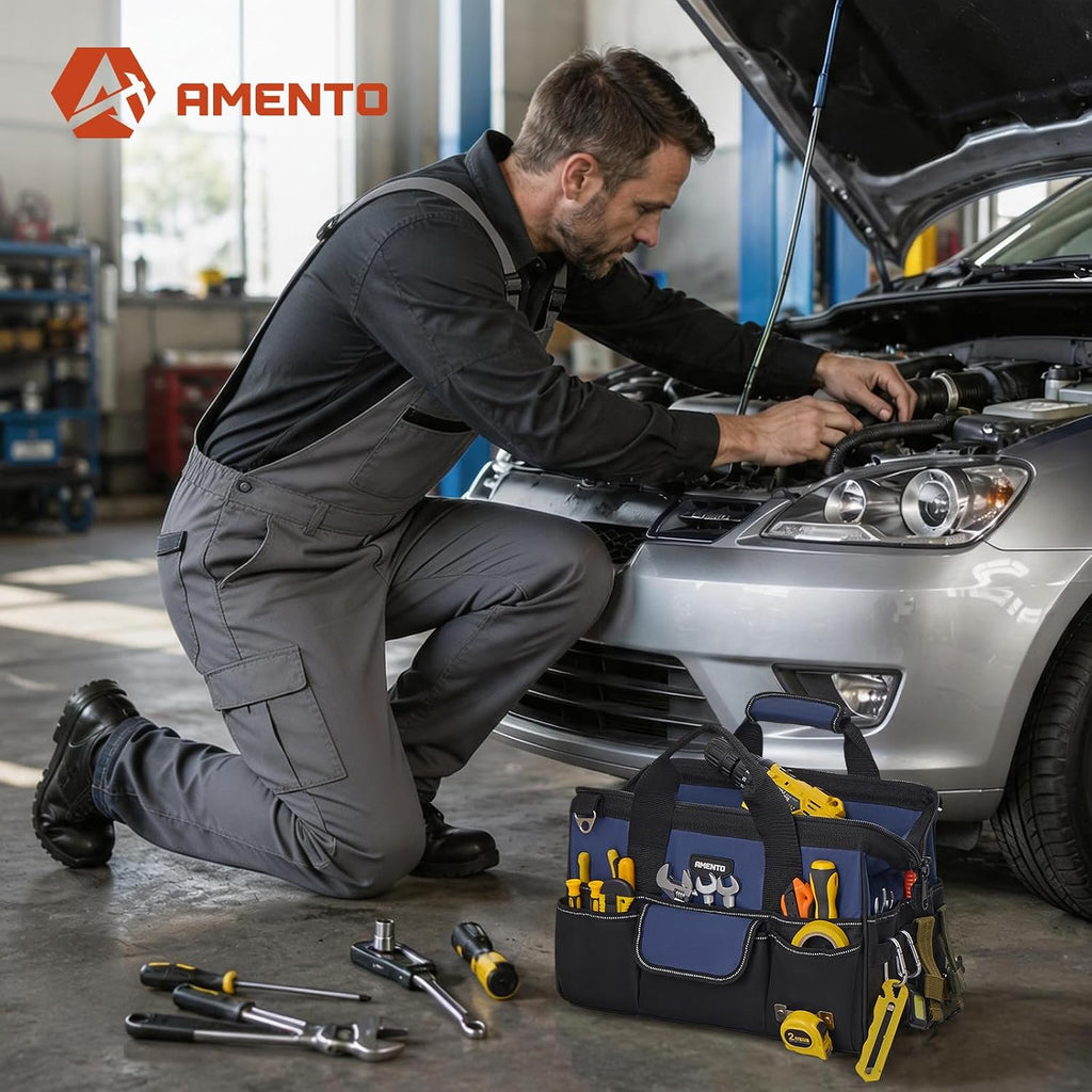 Amento AM-08367425 22-Pocket Oxford Tool Bag – 16 Inch, Blue – Blue / 16 Inch – product detail