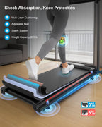 Vyrqenoxi J20BC Under-Desk Walking Treadmill – Black-red – product detail