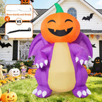 COMIN CO-69725 6-Foot Halloween Pumpkin & Dragon Inflatable – Purple – product detail