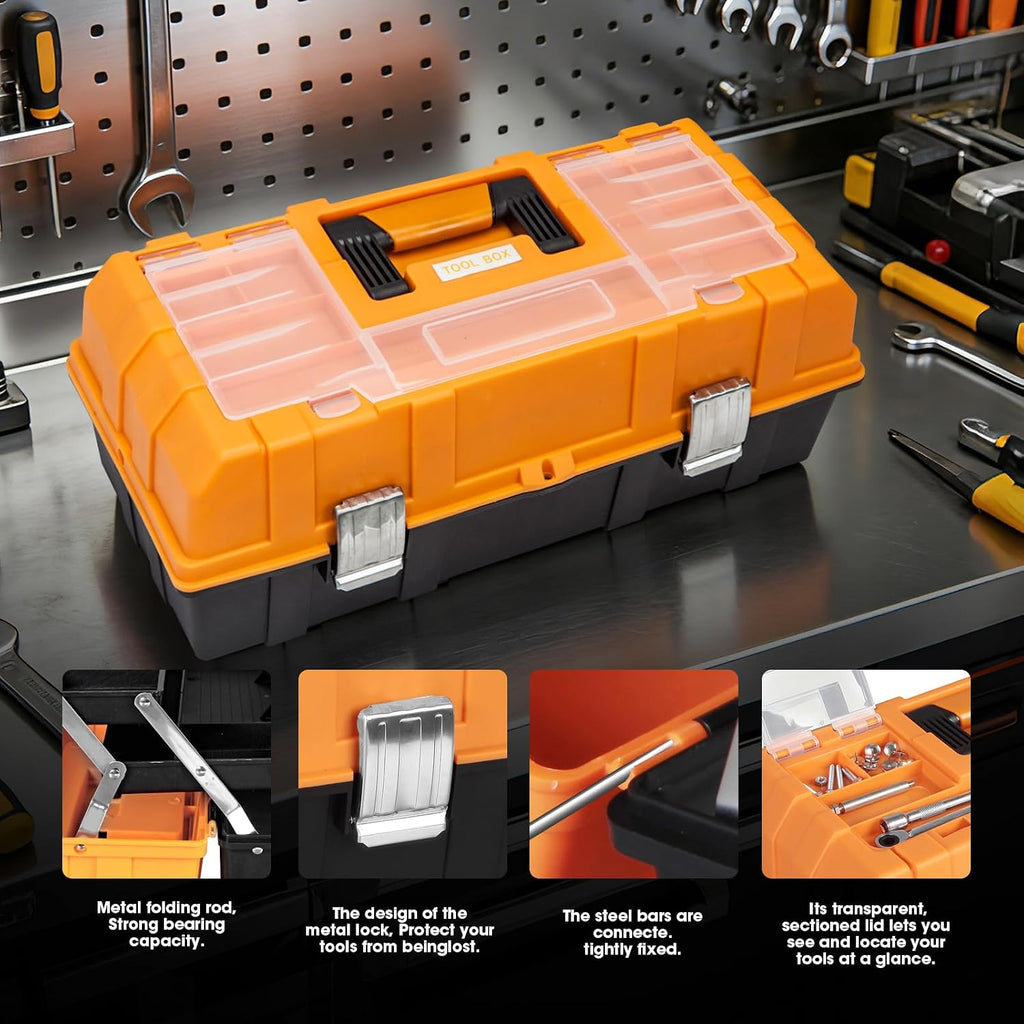 Torin ATRJH-3430T Three-Tier Tool Box – 16.5 inches, Orange – 16.5 inches / Orange – product detail