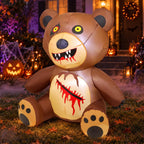 GOOSH 69729 5-Foot Halloween Teddy Bear Inflatable – Brown and Red – product detail