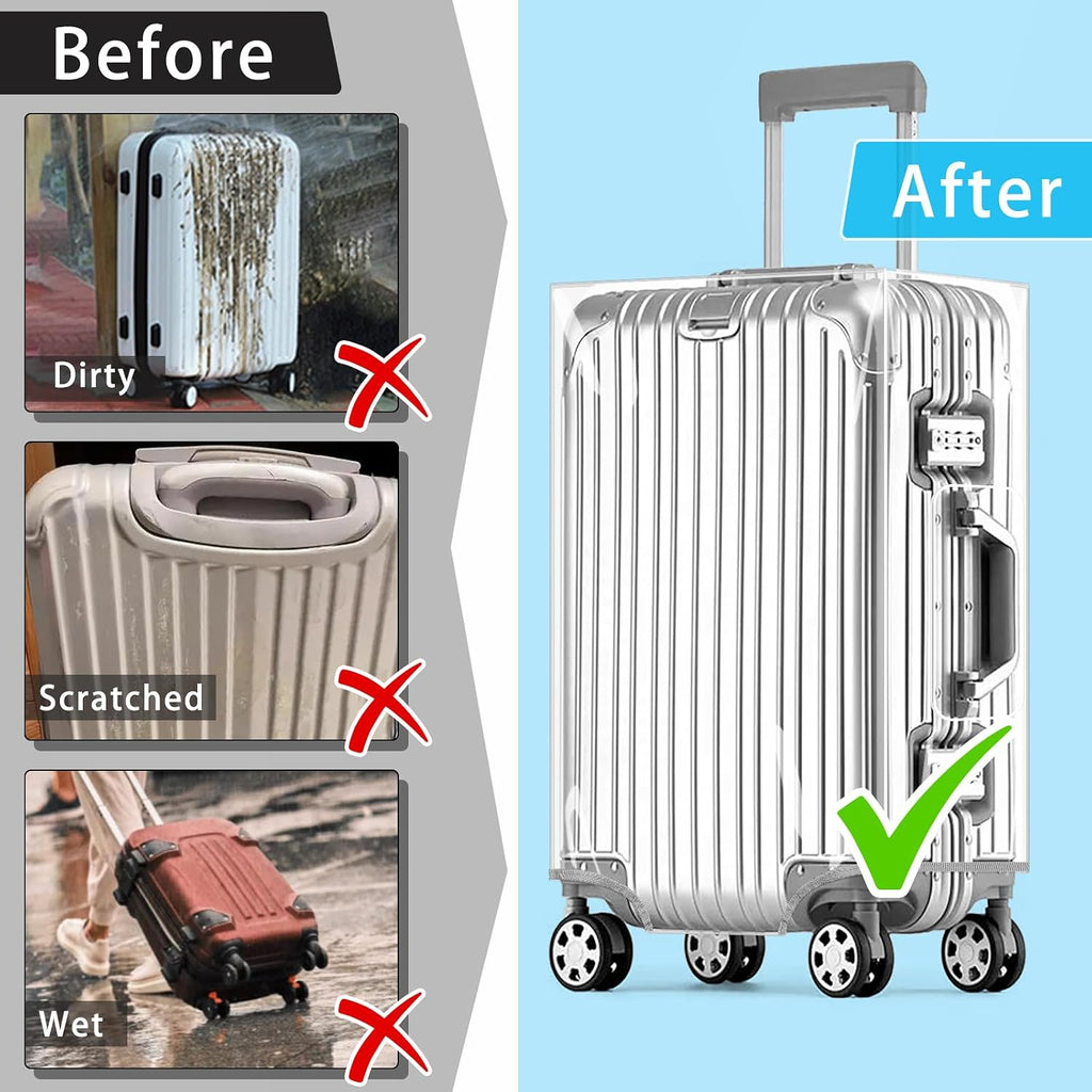 Yotako TJO543-30 Luggage Cover – 30inch, 90%clear 10%grey – 90%clear 10%grey / 30inch – product detail