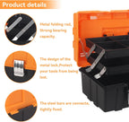WEWLINE 16.5-Inch Three-Tier Folding Tool Box – orange，black – product detail