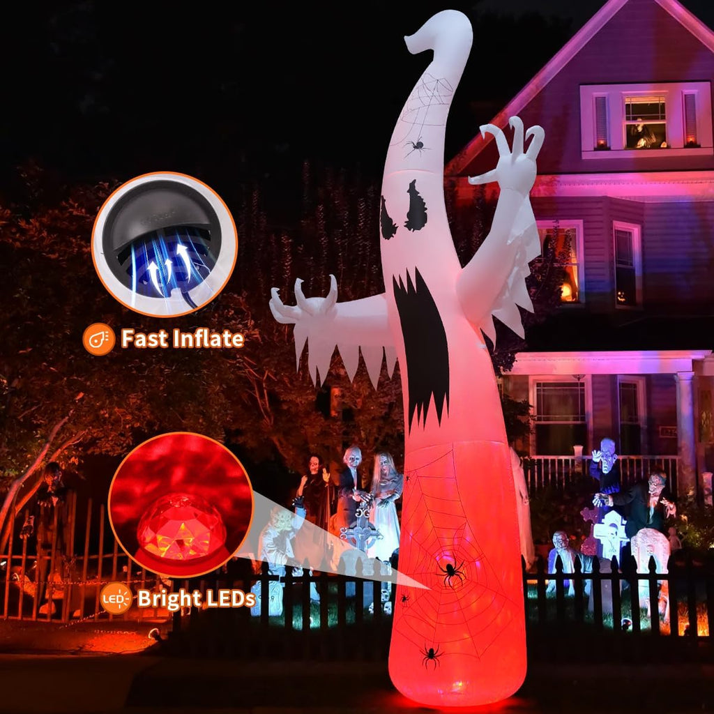 GOOSH 69259-12-A 12-Foot Halloween Ghost Inflatable – red – product detail