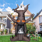 GOOSH DJ-WS-69463 9-Foot Halloween Animated Dead Tree & Ghost Inflatable – Brown – product detail