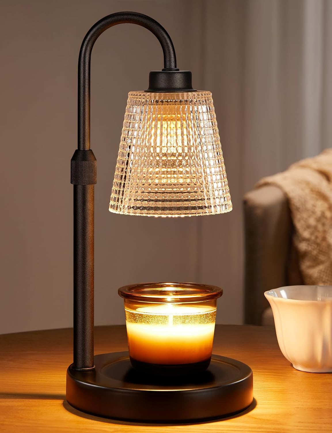 Innqoo Adjustable Candle Warmer Lamp, Black