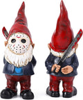 SPINNDO w-01-red Halloween Horror Garden Gnome Statue – Red