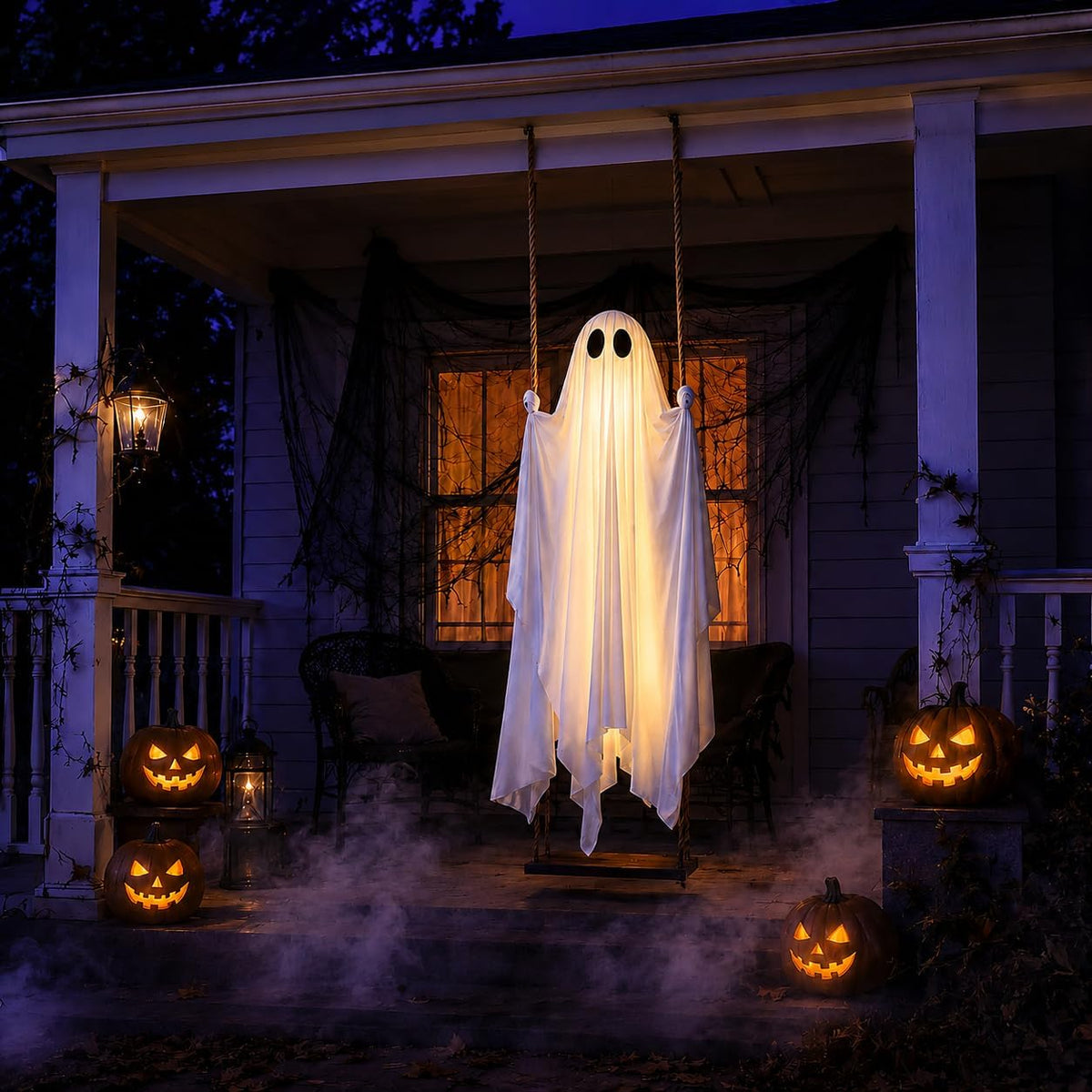 HAPPYCLUB 20260425001 5-Foot Lighted Halloween Swinging Ghost – Swing Ghost – product detail