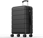 NEWBULIG NV2-2LG-24BK Hardside Suitcase – 24 Inch, Black