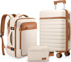 UKEIN 2304 Luggage Set – 3 piece set (20inch), Beige