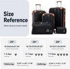 CONCEPTEN C5 Hardside Luggage Set – Black – product detail