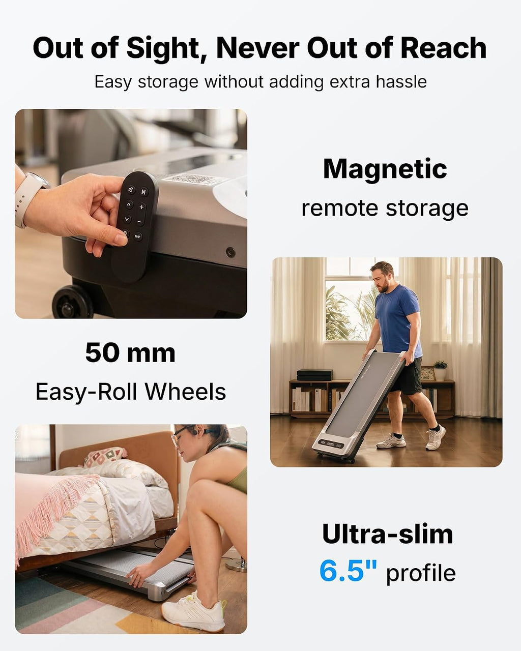 MERACH Under-Desk Walking Treadmill – Silver – product detail