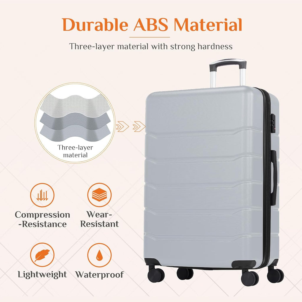Sweetcrispy XLX-28LGY Suitcase – 28 Inch, Light Grey – Light Grey / 28 Inch – product detail