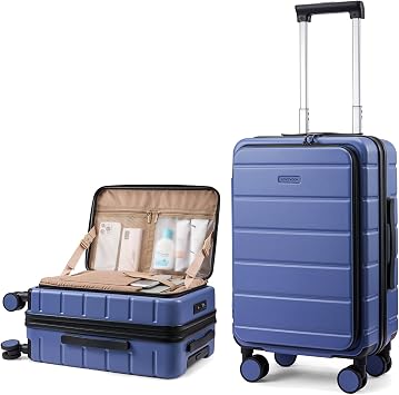 LOVEVOOK VYUB5188LK30M-T2 Hardside Carry-On Suitcase – 20 inch, Blue