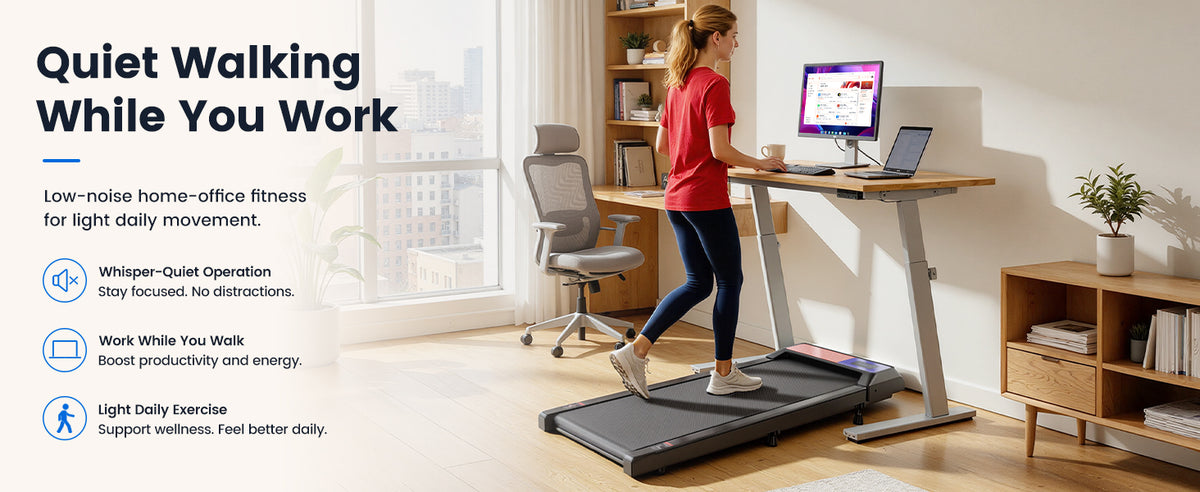 KibyBte 1 Under-Desk Walking Treadmill – Black – product detail
