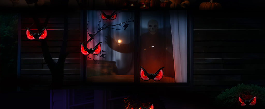 WBao WB-EL52 LED Halloween Glowing Eye Decorations – 5 Packs, Red – 5 Packs / Red – product detail