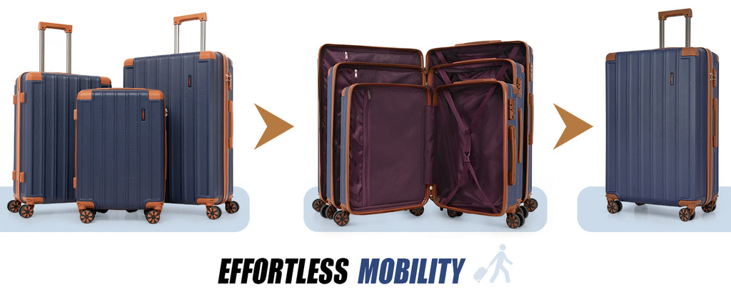Cobens HLG-5PCS-PorscheBlue Luggage Set – 5 Piece Sets (20/24/28/DB/TB), Blue – Blue / 5 Piece Sets (20/24/28/DB/TB) – product detail