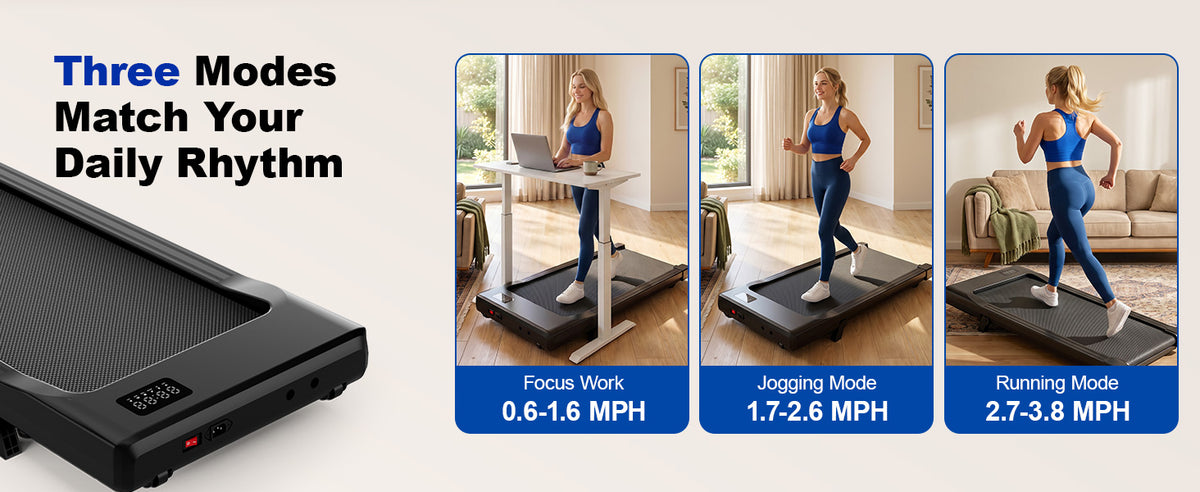 MJWW AA Under-Desk Walking Treadmill – Charcoal Black – product detail