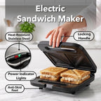 OVENTE GPS401B Electric Sandwich Maker, Black