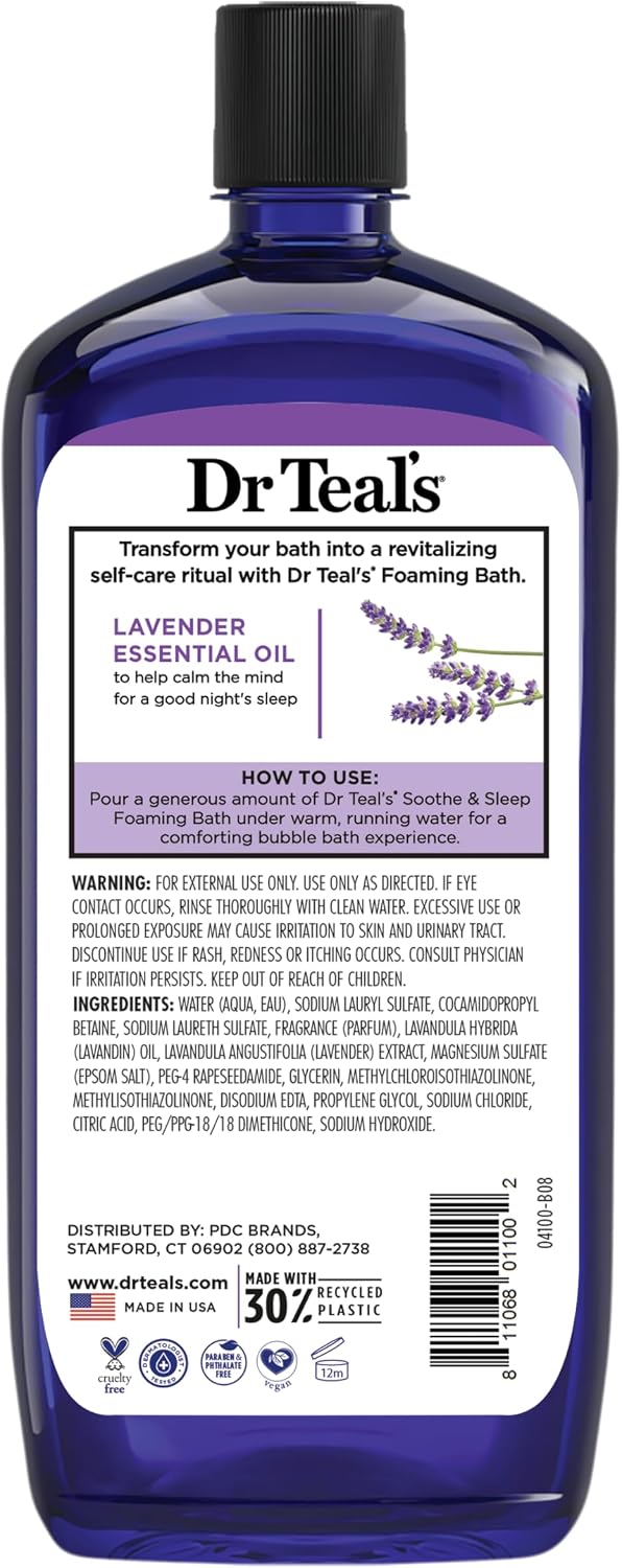 Dr Teal's Lavender Foaming Bath, 34 fl oz, 2-Pack