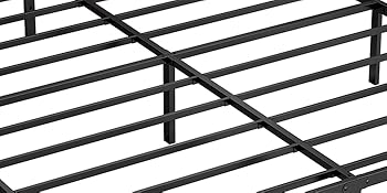 NEW JETO Queen Metal Bed Frame, 14-Inch Platform, Black