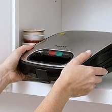 OVENTE GPS401B Electric Sandwich Maker, Black