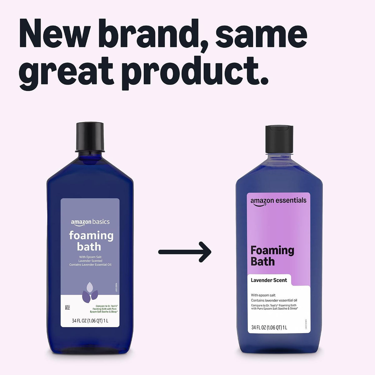 Amazon Essentials Lavender Foaming Bath, 34 fl oz