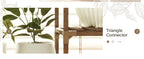 Bamworld Wooden Plant Display Stand, Brown, Cabinet Style