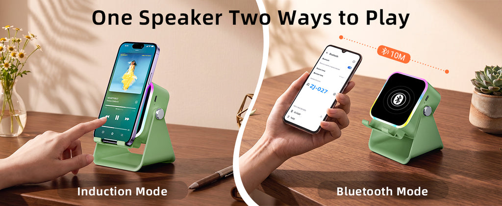 Oresoc Bluetooth and Induction Speaker Phone Stand, Green