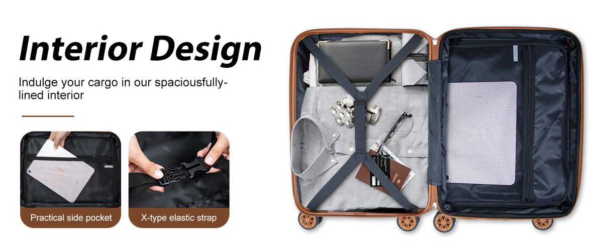 Romswi LGC-3208N2 Hardside Luggage Set – 20+24+28, Silver – Silver / 20+24+28 – product detail