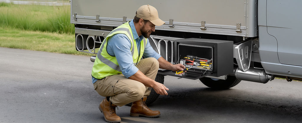 VEVOR JL-TB17S-2 24-Inch Underbody Steel Truck Tool Box – 24*12*14, Black – 24*12*14 / Black – product detail