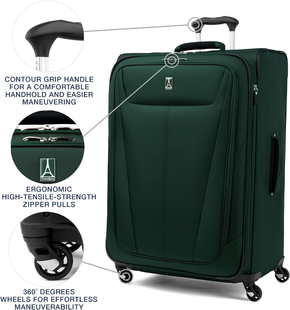 Travelpro Softside Suitcase – Checked-Large 29-Inch, Green Forest – Green Forest / Checked-Large 29-Inch – product detail