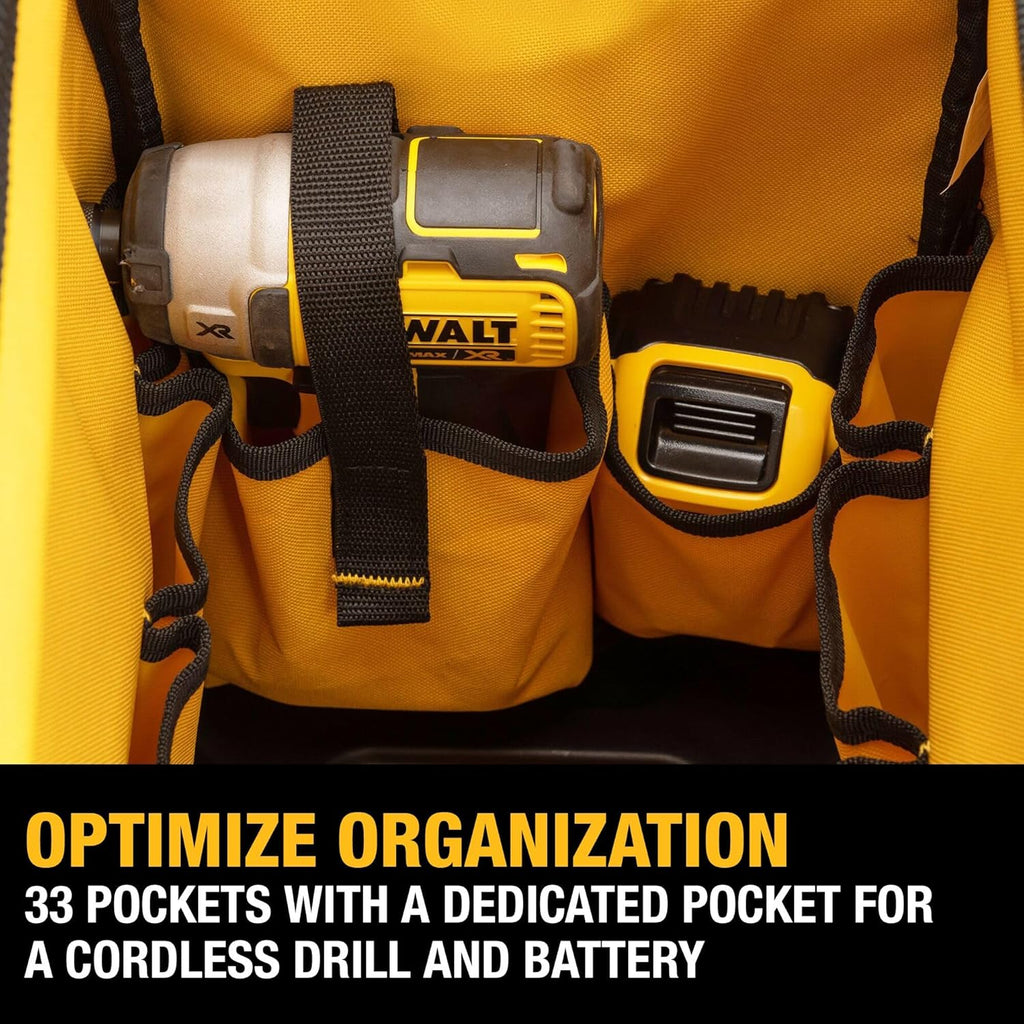 DEWALT DWST560104 20-Inch Wide-Mouth Tool Bag – Black, Yellow – product detail