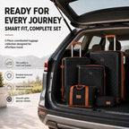 CONCEPTEN CON-LS28PP-BK Luggage Set – 5 Piece Sets (21/25/29/Db/Tb), Black – Black / 5 Piece Sets (21/25/29/Db/Tb) – product detail