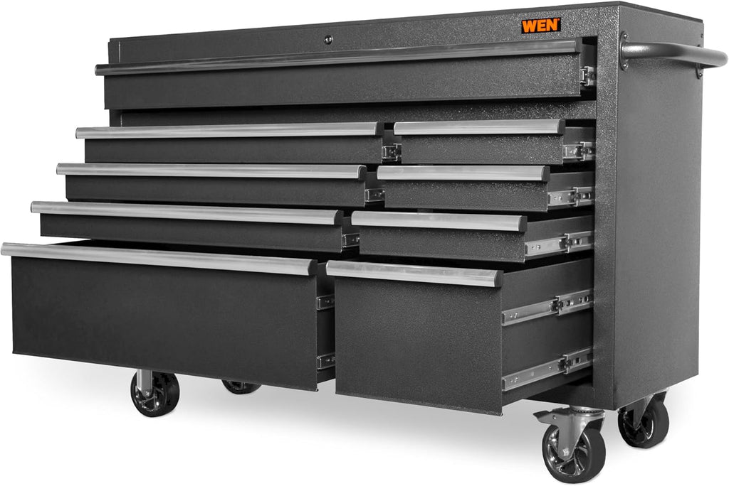 WEN GG532B 52-Inch 9-Drawer Rolling Tool Cabinet – 52-Inch Bottom, Black – 52-Inch Bottom / Black – product detail