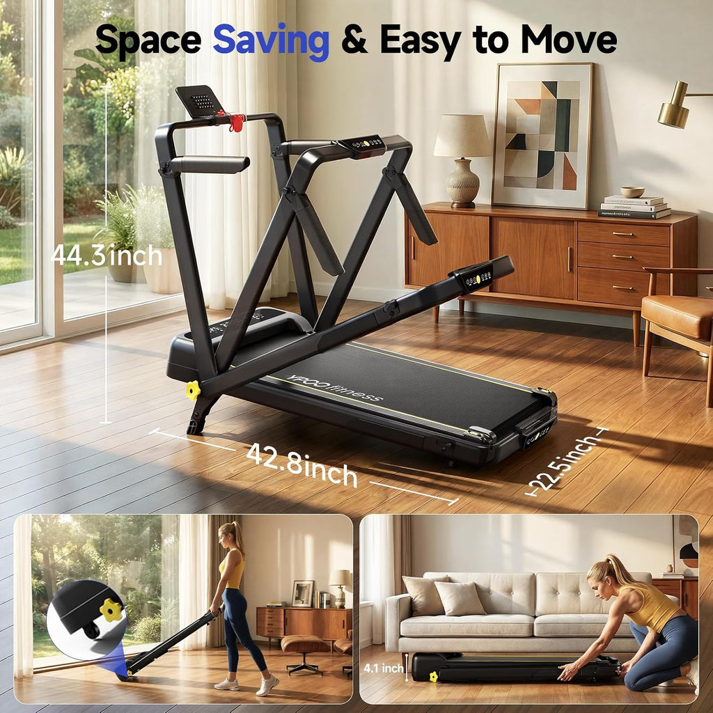 YPOO M4138L Walking Treadmill – Dark Black – product detail