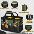 NECKORY QI-065 Wide-Mouth Tool Bag with Shoulder Strap – M, Army Green & Black – M / Army Green & Black – product detail