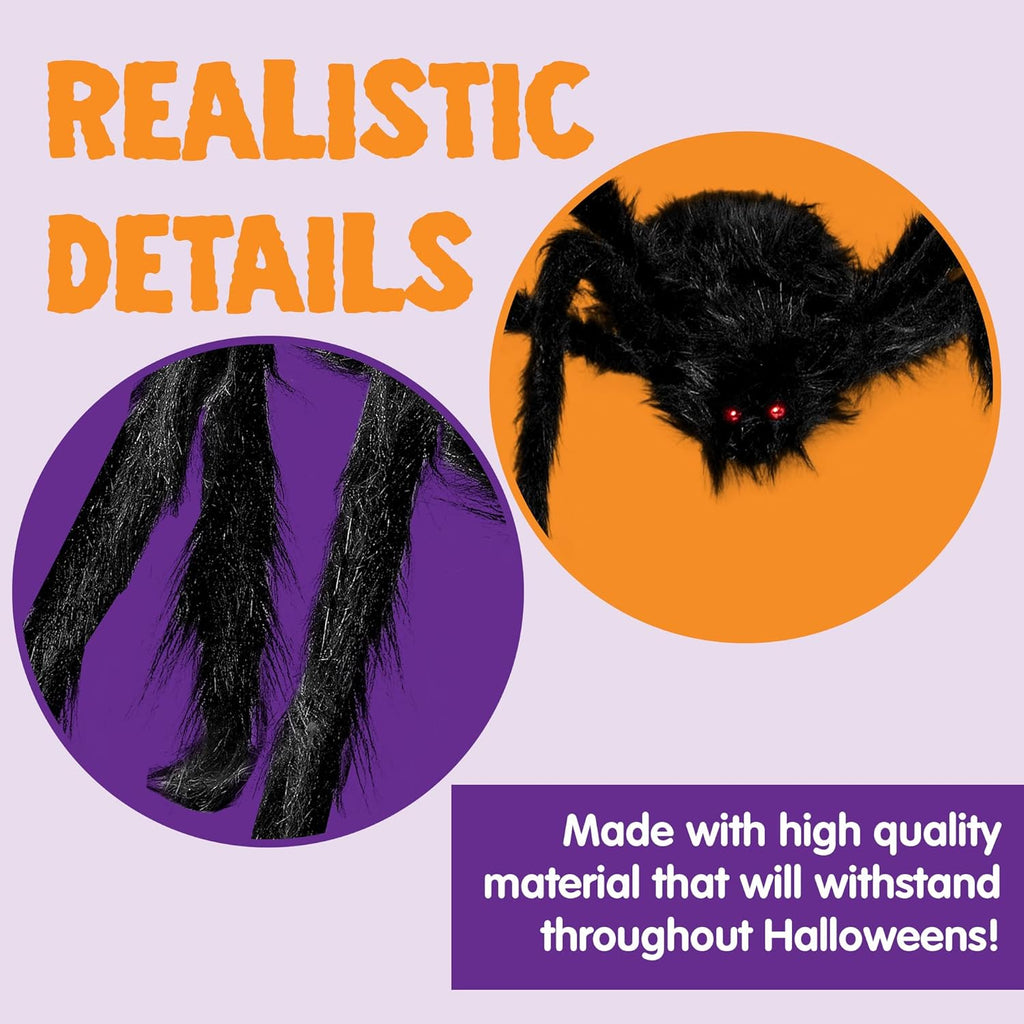 JOYIN SC-SP01 Adjustable-Leg Halloween Spider Decoration – Black – product detail