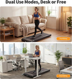 NEWBULIG PBJ-P01-V2 Under-Desk Walking Treadmill – Black – Black / No handle – product detail