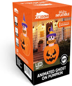 Joiedomi 32500 5-Foot Halloween Animated Ghost & Pumpkin Inflatable – Purple and White Ghost With Pumpkin – product detail