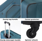 Coolife YD000055EAA Softside Luggage Set – 4 Piece Set, black+blue – black+blue / 4 Piece Set – product detail