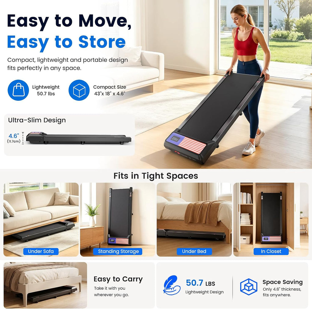KibyBte 1 Under-Desk Walking Treadmill – Black – product detail