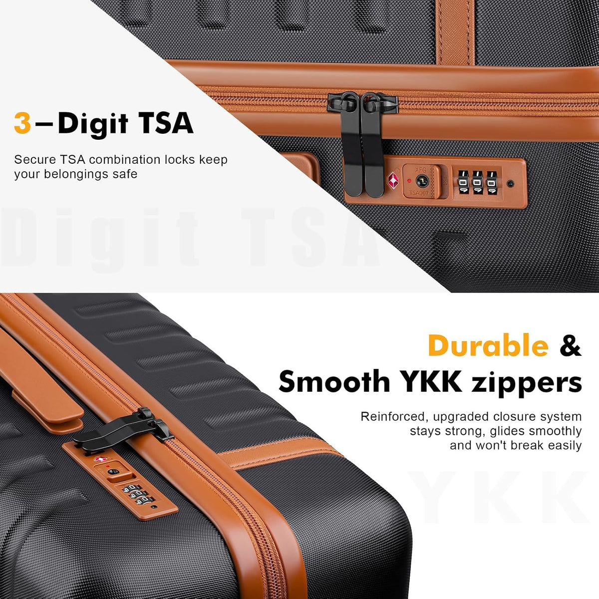 Velaybor LUG190602# Luggage Set – 3 Piece Set (20inch), Black – Black / 3 Piece Set (20inch) – product detail